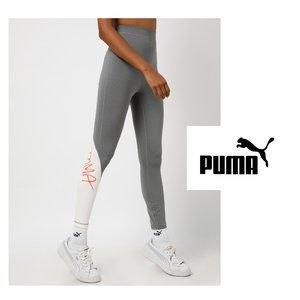 Puma Drycell Gray White High Waisted 7/8 Leggings